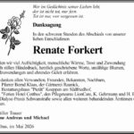 Danksagung Renate Forkert