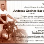 Traueranzeige Andreas Geiner-Bär