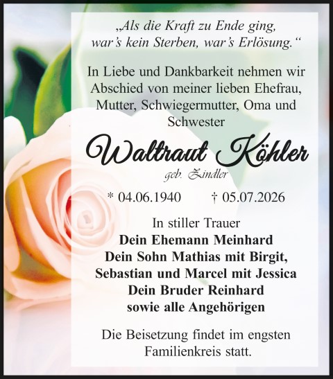 Waltraud Köhler, geb. Zindler