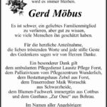 Danksagung Gerd Möbus