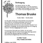 Danksagung Thomas Bruske