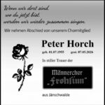 Traueranzeige Peter Horch