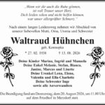 Traueranzeige Waltraud Hühnchen geb. Konnopka