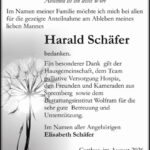Danksagung Harald Schäfer