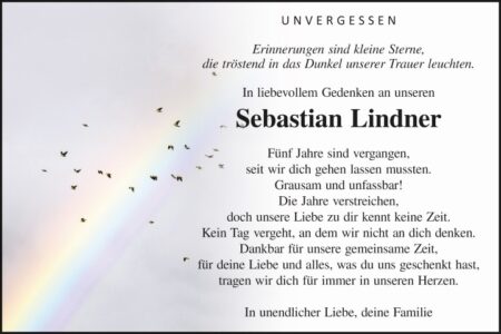 Jahresgedenken Sebastian Lindner