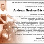Danksagung Andreas Greiner-Bär (Andi)