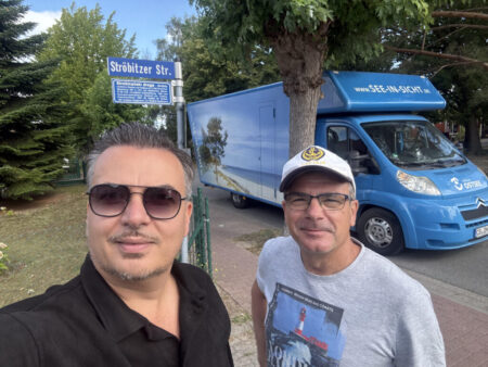 Cottbuser Ostsee mit Infomobil auf Usedom an der Ostsee
