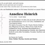 Traueranzeige Anneliese Heinrich