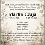 Traueranzeige Martin Czaja
