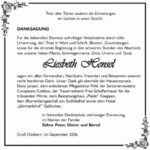 Danksagung Liebsbeth Hensel