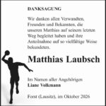 Danksagung Matthias Laubsch