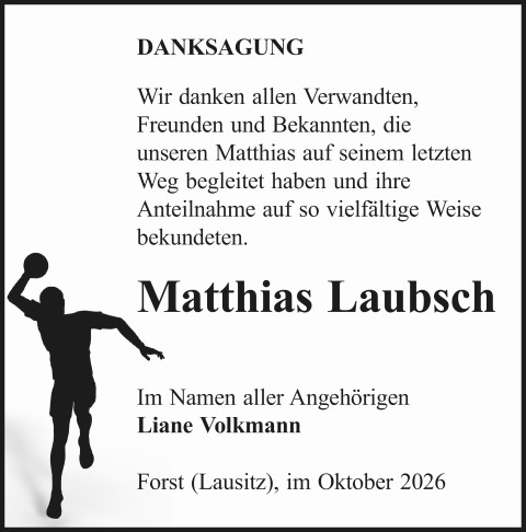 Danksagung Matthias Laubsch