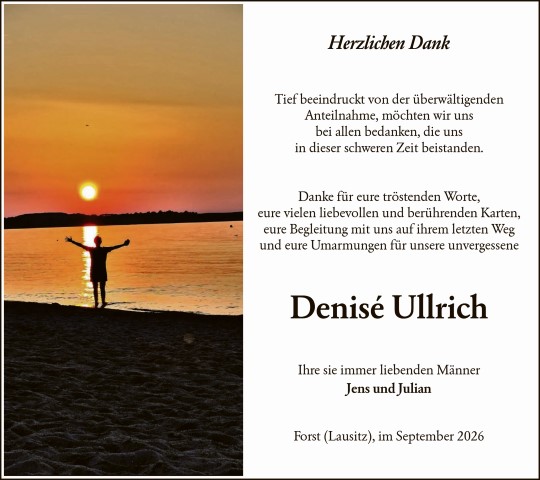 Trauer-/Gedenkanzeige
