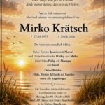 Traueranzeige Mirko Krätsch
