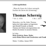 Jahresgedenken Thomas Schernig