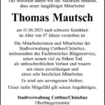 Nachruf Thomas Mautsch