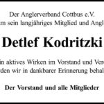 Traueranzeige Detlef Kodritzki