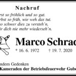 Traueranzeige Marco Schrader