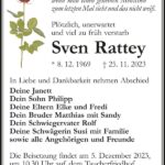 Traueranzeige Sven Rattey