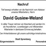 Nachruf David Gusiew-Weland