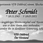 Nachruf Peter Schmidt