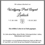 Traueranzeige Wolfgang Paul August Ladusch