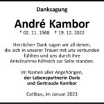 Danksagung André Kambor