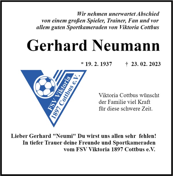 Nachruf Gerhard Neumann