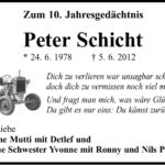 Jahresgedenken Peter Schicht