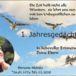 Jahresgedenken Simone Heinze