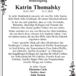 Danksagung Katrin Thomalsky