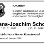 Traueranzeige Hans-Joachim Scholz