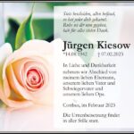 Traueranzeige Jürgen Kiesow