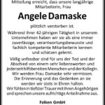 Nachruf Angele Damaske