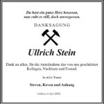 Nachruf Ullrich Stein