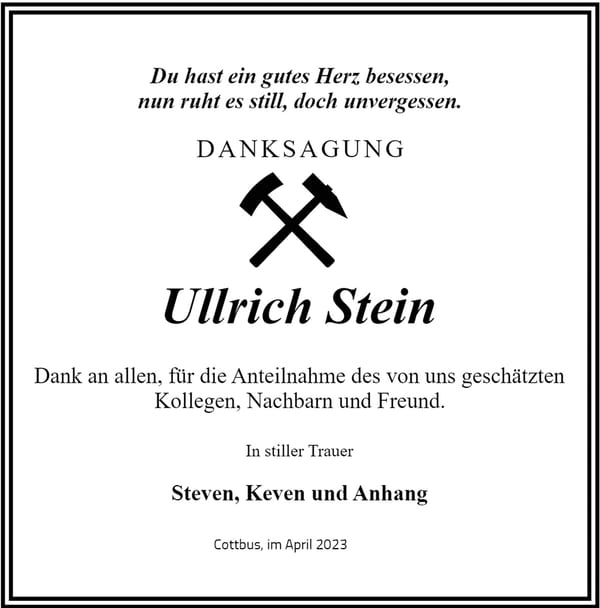 Nachruf Ullrich Stein