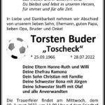 Traueranzeige Torsten Buder