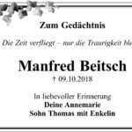 Jahresgedenken Manfred Beitsch