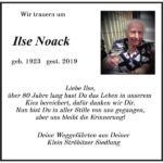 Traueranzeige Ilse Noack