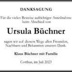 Danksagung Ursula Büchner
