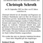 Nachruf Christoph Schroth