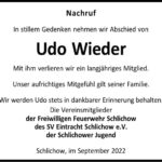 Nachruf Udo Wieder