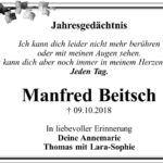 Jahresgedenken Manfred Beitsch