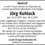 Nachruf Jörg Kohlack