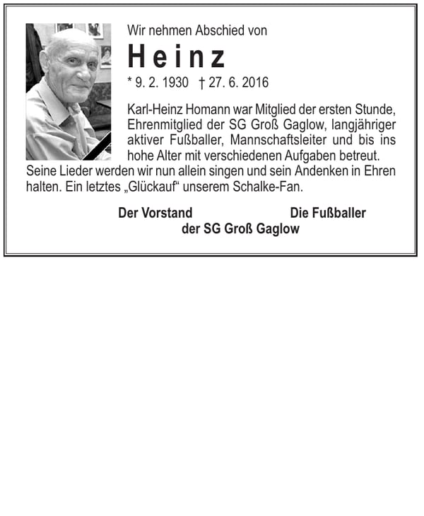 Nachruf Karl-Heinz Homann