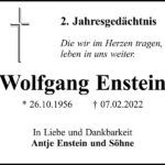 Jahresgedenken Wolfgang Enstein