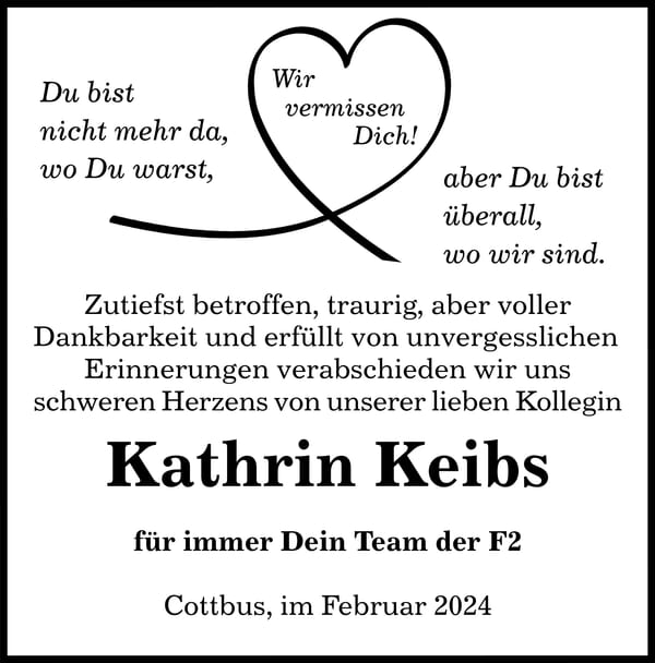 Nachruf Kathrin Keibs
