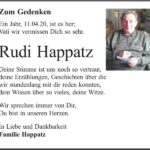 Jahresgedenken Rudi Happatz