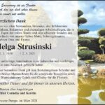 Danksagung Helga Strusinski