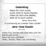 Jahresgedenken Jens-Uwe Kassin